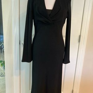 NWOT. Black crepe maxi dress